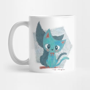 Blue green kitten Mug